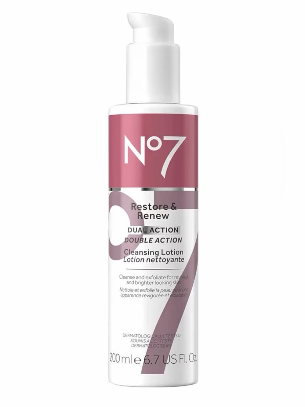 Authentic No7 Restore & Renew Dual Action Cleansing Lotion —